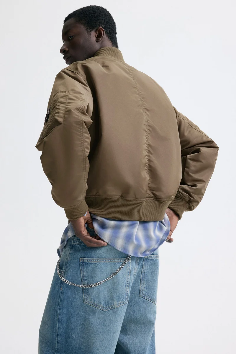 H&M  Padded nylon bomber jacket for Men | Best Price UAE